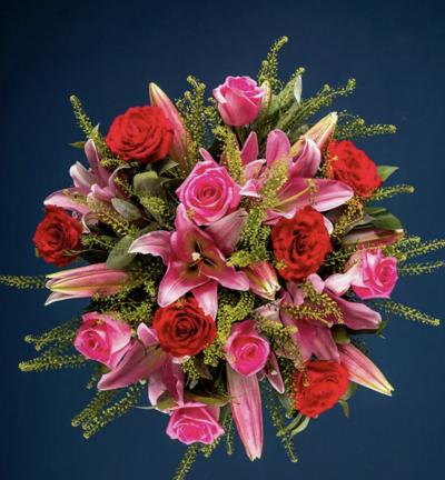Luxury Rose & Lily - A more luxurious twist on our popular classic Rose and Lily bouquet. Containing two types of scented pink roses, oriental pink lilies and a variety of seasonal foliage, the scent from this bouquet will be sure to have any room smelling sweet!