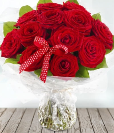 1 2 3 Forever - Hand prepared by our professional florists, this aquapack of 12 gorgeous red roses will deliver a smile.