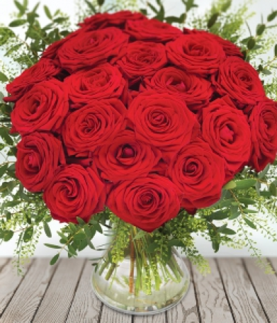 Everlasting Love - With 24 of the most exquisite red roses, make someone happy on a day to remember, this bouquet will make Valentine's Day one to remember.