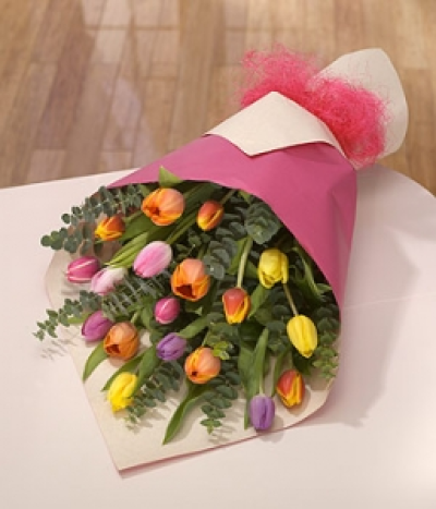 Sweet Tulips - This gloriously colourful selection of mixed Tulips will bring a spring fresh feel to any home. Available during Spring