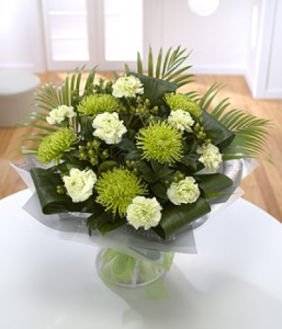 Emerald - Precious Emeralds - folded leaves, ferns and glorious green flowers from Chrysanthemums to berries.