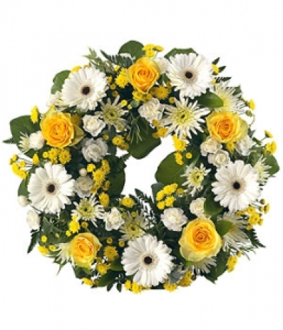 Bright Wreath - Our expert florists will personally design your Bright Wreath using the finest stems.