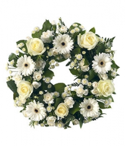 Pure Wreath - Our expert florists will personally design your Pure Wreath using the finest stems.