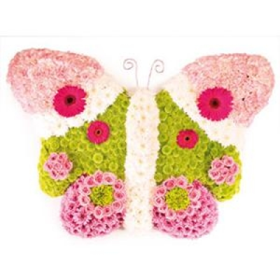 Butterfly - A beautiful butterfly artistically designed in flowers.