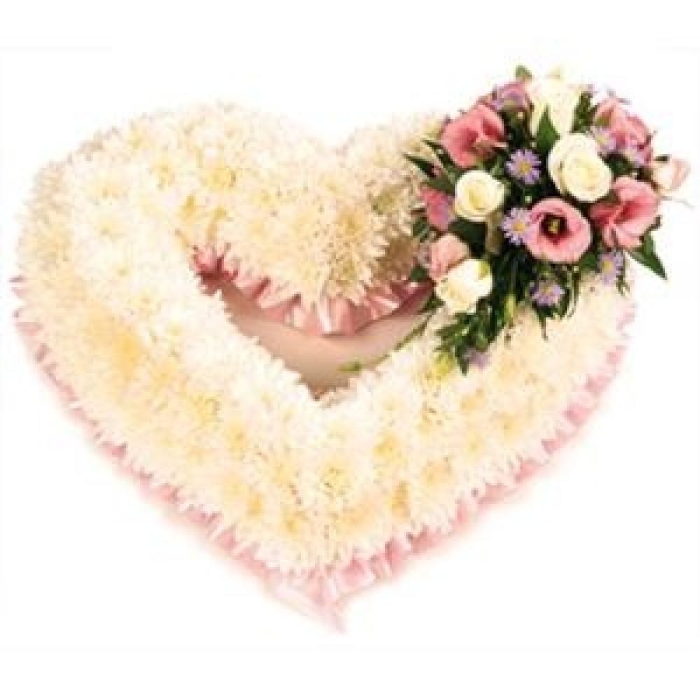 Pink and White Heart