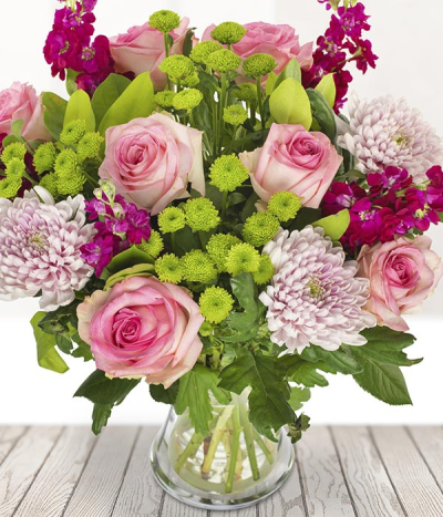 Fresh - Looking like a blossom, this bouquet has been designed to invite a soft touch whilst welcoming a deep smell from passer-bys. The soft coloured roses and antirrhinums come shining out of this fresh bouquet but in a subtle way. All of the colours can be found during the chilly autumn months, either laying on the ground or on a tree ready for a drop of much-needed sunshine.