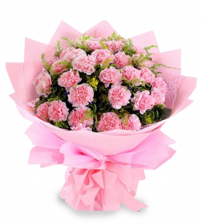 Pink Carnations - Beautifully arranged pink carnations available in any colours including two tone colours.